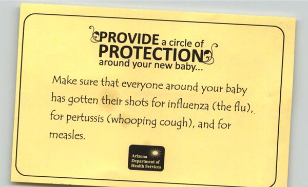 Arizona vaccine insert