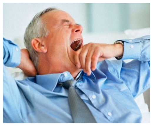 Man Yawning