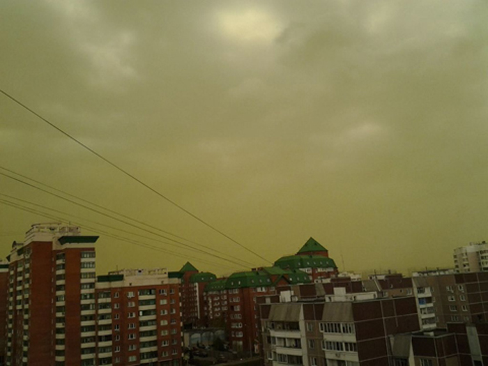 green clouds