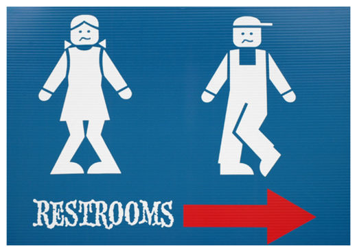 Restrooms Sign