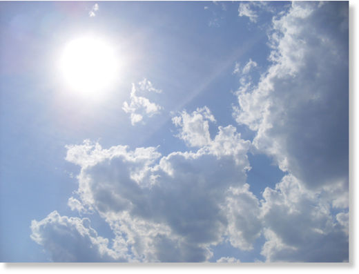 sun, clouds, sunny day