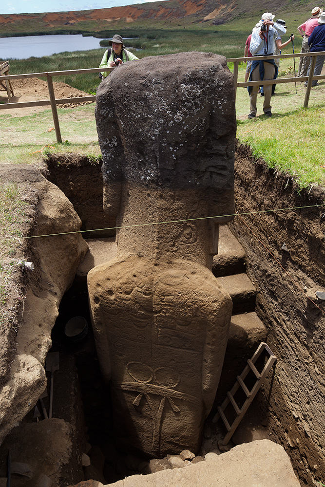 Easter Island heads have bodies!?