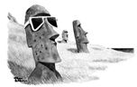 Easter island statues