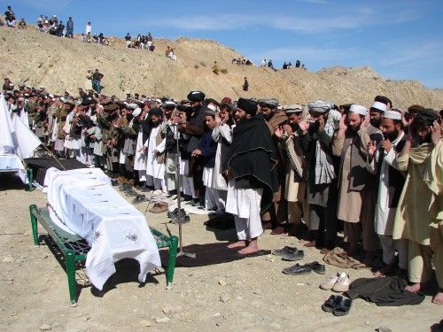 funeral prayers for the victims of a drone strike