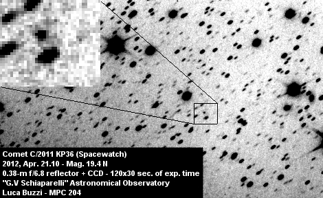 Click to enlarge Comet 2011 KP36_1