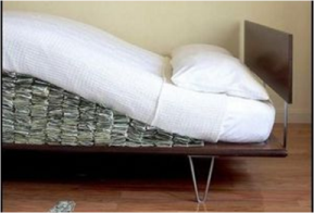 money under mattress