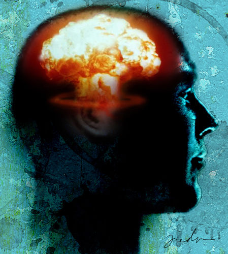 human head atomic blast illus