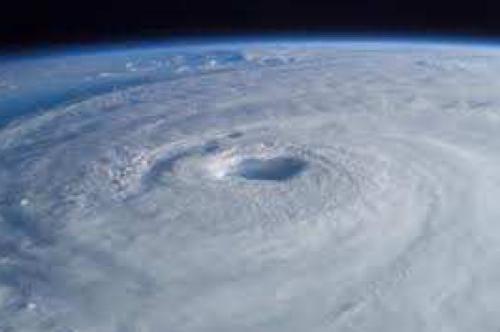 Eye of hurricane