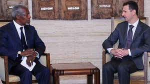 Syria Kofi Annan (L) during a meeting with Syrian President Bashar al-Assad