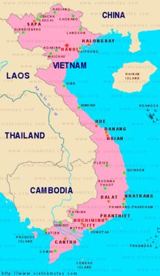 map of vietnam