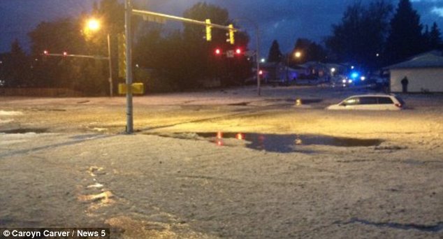 Surreal Streets with hail