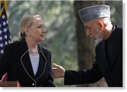 Hillary Clinton, Hamid Karzai
