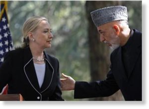 Hillary Clinton, Hamid Karzai