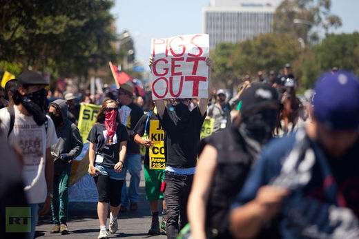 Click to enlarge Anaheim protest