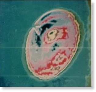 Color enhanced photo of ufo - Australia