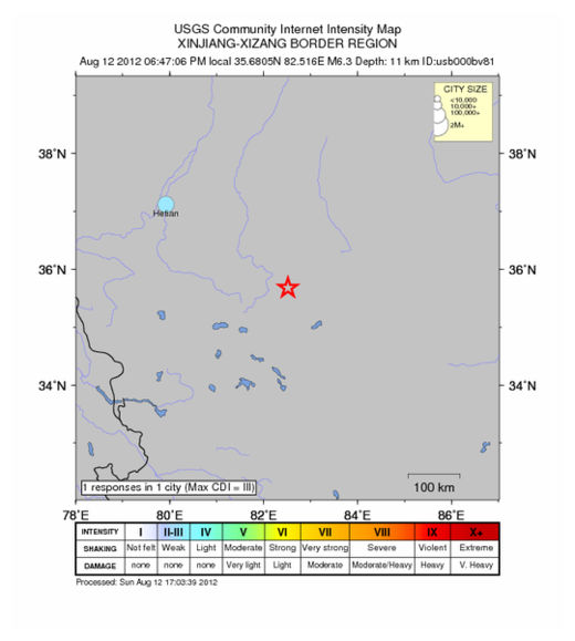 Xinjiang Quake_120812