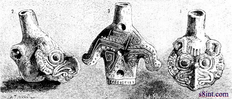 Click to enlarge Ancient Peruvian earthan whistles
