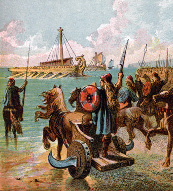 Click to enlarge Caesar invades Briton