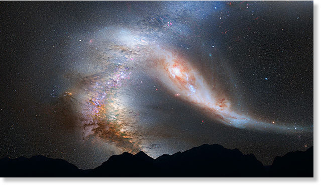 Click to enlarge Galaxy Collision