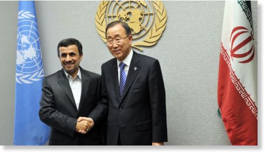 Mahmoud Ahmadinejad, Ban Ki-moon