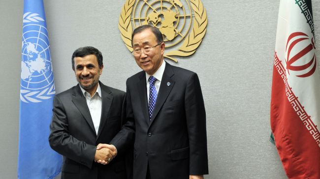 Mahmoud Ahmadinejad, Ban Ki-moon