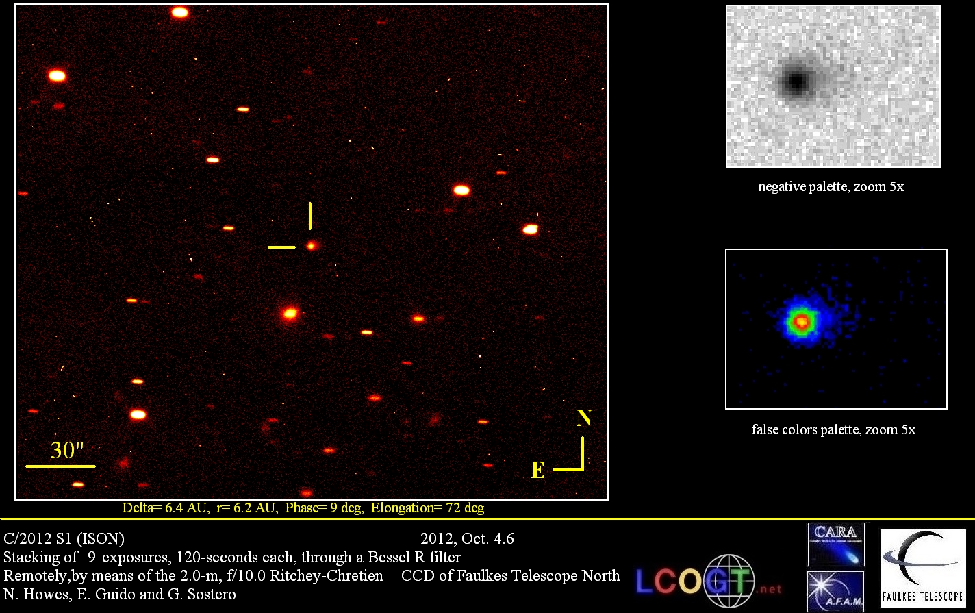Click to enlarge Comet ISON