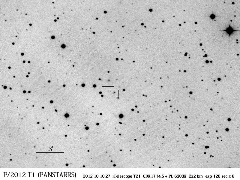 Click to enlarge New Comet P/2012 T1_1