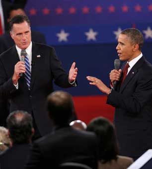 Mitt Romney and President Barack Obama