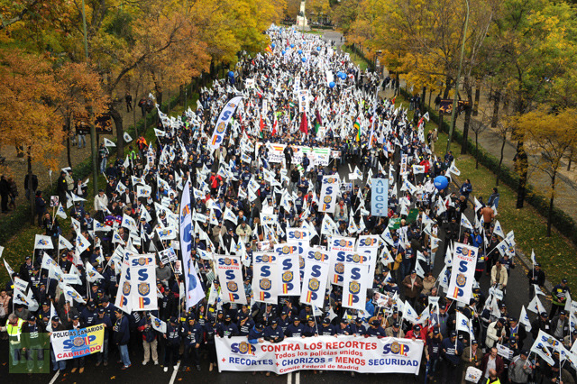Click to enlarge police demonstration