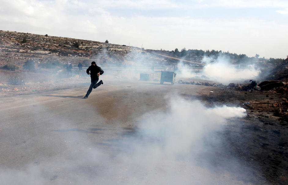  Palestinian protester run