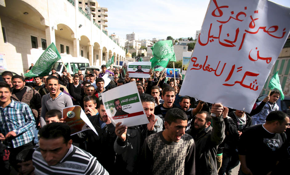 Hamas supporters  in Hebron