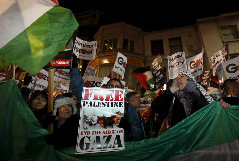 central london protests against Israel
