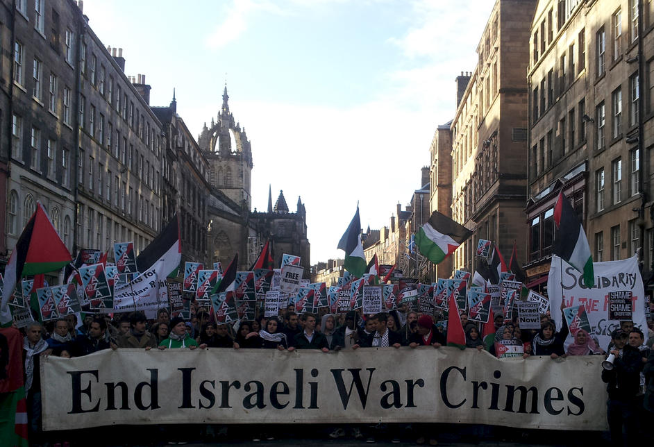 scotland protests against israel