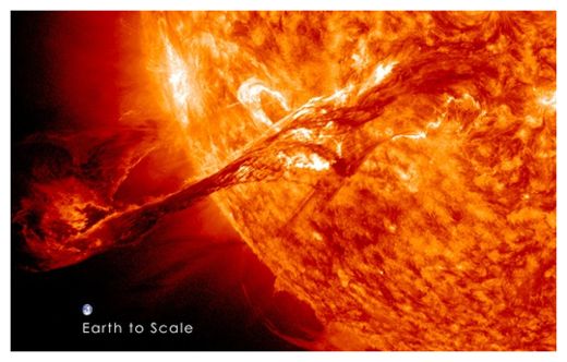Click to enlarge Earth and Sun
