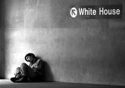 white house homeless person