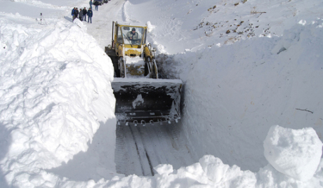 Trans-Caucasian highway snow