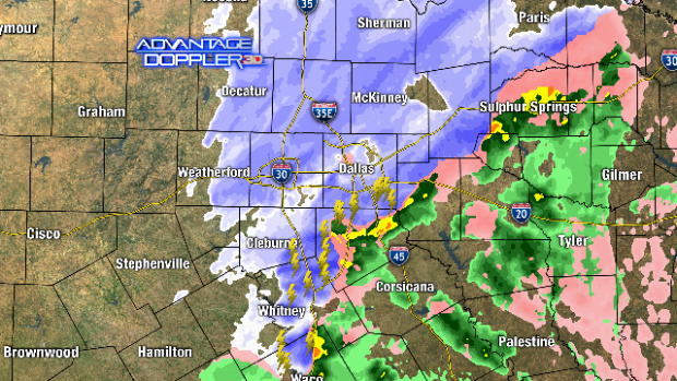 Dallas thundersnow map