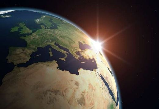 Click to enlarge Earth and Sun