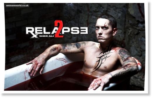 Eminem, Marshall Mathers, bathing in blood