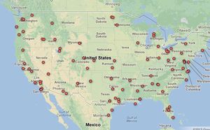 Map of Domestic Drone Authorizations 
