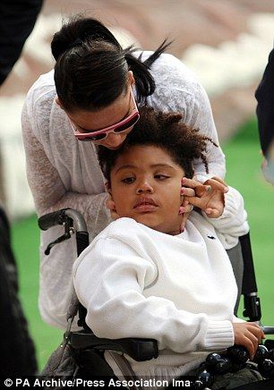 Katie Price with her disabled son