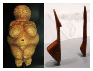 Click to enlarge Prehistoric female figurines