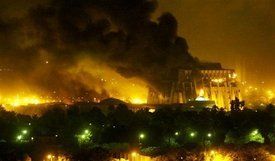 Air strikes in Baghdad, March 21, 2003 
