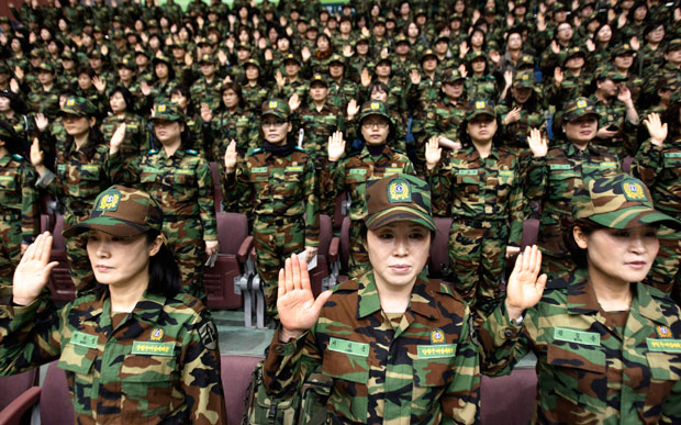 south korean troops