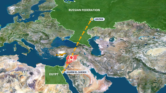 plane syria map