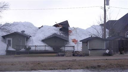 ice wall destroys homes