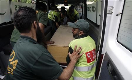 Hospital staff and rescue workers