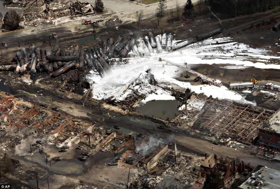 Click to enlarge Lac Megantic explosion
