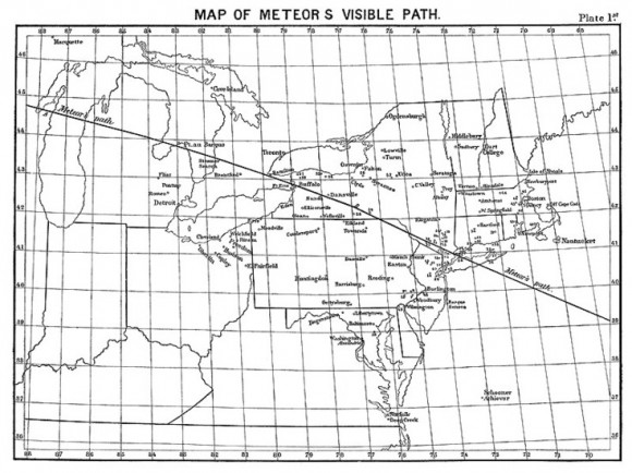 Click to enlarge Path of the Meteor Procession of 1860