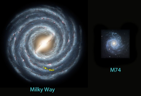 Milky Way and M74
